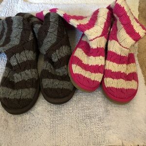 Two pair of Ugg sweater boots